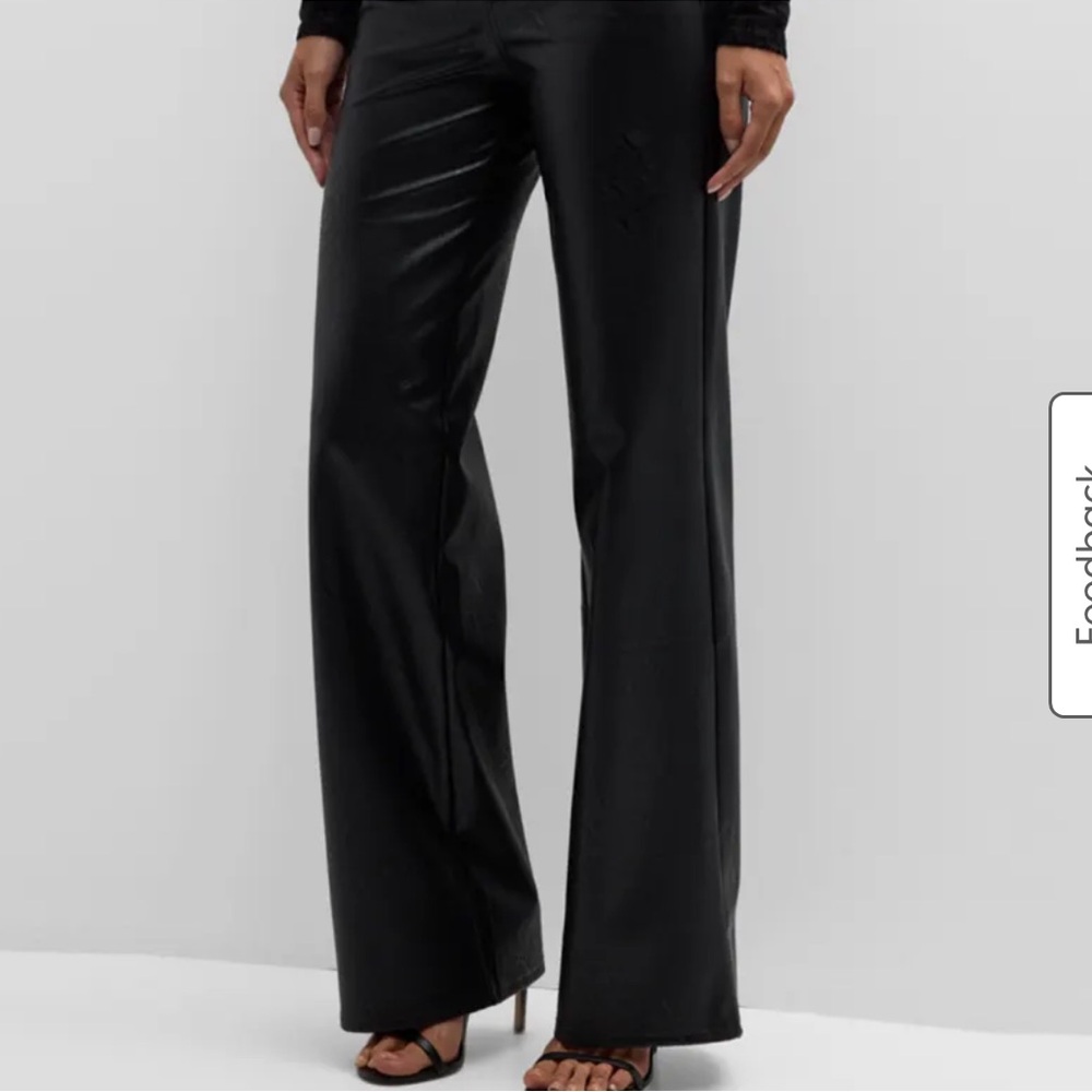 PAIGE // Sasha Straight Faux-Leather Pants